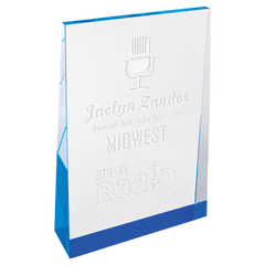 Blue 4" x 6" Acrylic Wedge