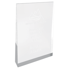 Silver 5" x 8" Acrylic Wedge