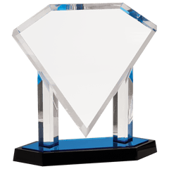 Blue 11 3/4" Floating Diamond Acrylic