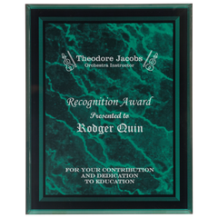 Green Marble Border Clear 7" x 9" -Plaq Acrylic