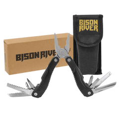 Bison River 4" Black 13 Function Multi Tool with Nylon Sheath