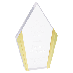 Gold 4 3/4" x 7 1/2" Diamond Acrylic with Edges