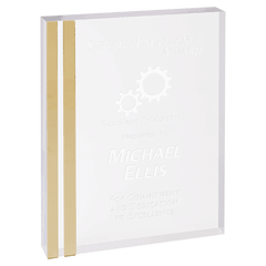 Gold 4" x 6" Rectangle Acrylic with Edge