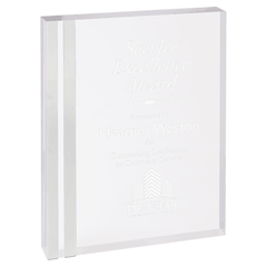 Silver 4" x 6" Rectangle Acrylic with Edge