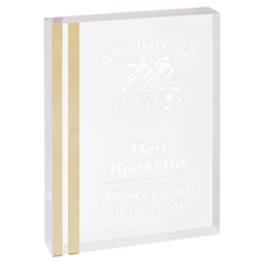 Gold 5" x 7" Rectangle Acrylic with Edge