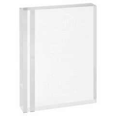 Silver 5" x 7" Rectangle Acrylic with Edge