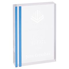 Blue 6" x 8" Rectangle Acrylic with Edge