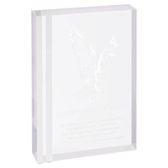 Silver 6" x 8" Rectangle Acrylic with Edge