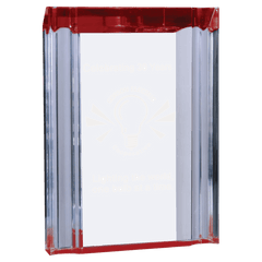 Red 4 3/4" x 6 1/8" Channel Acrylic