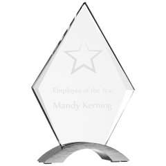 8 1/2" Diamond Cosmic Acrylic with Silver Base