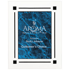 Blue 8" x 10" Marble Acrylic Plaq