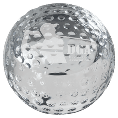 3 1/8" Crystal Golf Ball Paperweight