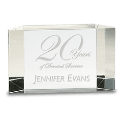5" x 3" Clear Crystal Facet Block