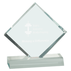 Jade 4 1/2" x 4 1/2" Diamond Jewel Beveled Acrylic Blank