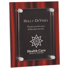 Red 8" x 10" Velvet Stand-Off Acrylic Plaque