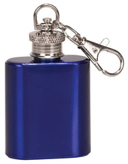 Gloss Blue 1 oz. Flask Keychain