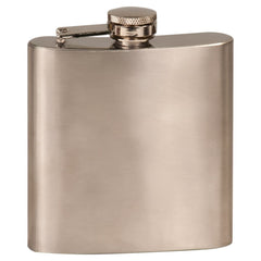 6 oz. Laserable Stainless Steel Flask