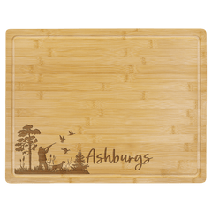 19 3/4" x 15" Bamboo Cutting Board with Drip Ring