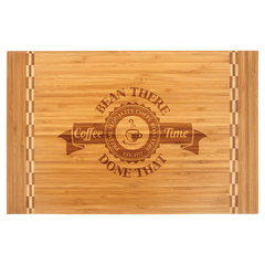 18 1/4" x 12" Bamboo Cutting Board with Butcher Block Inlay