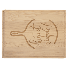 11 1/2" x 8 3/4" Maple Cutting Board with Drip Ring