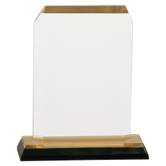 Gold 3 1/2" x 5 1/2" Clipped Corner Impress Acrylic