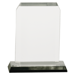 Silver 3 1/2" x 5 1/2" Clipped Corner Impress Acrylic