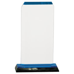 Blue 3 1/2" x 7 1/2" Clipped Corner Impress Acrylic