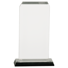 Silver 3 1/2" x 7 1/2" Clipped Corner Impress Acrylic