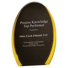 Black/Gold 8"/ Luminary Oval Acrylic