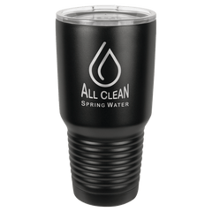 Black Polar Camel 30 oz. Full Ringneck Tumbler with Logo Lid