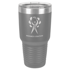 Dark Gray Polar Camel 30 oz. Vacuum Ringneck Tumbler with Logo Lid