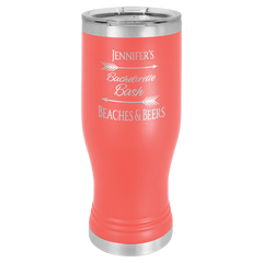 Polar Camel Coral 20 oz. Polar Camel Pilsner with Clear Lid
