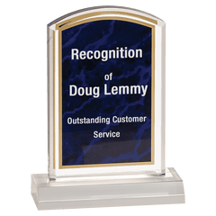 Purple 4" x 6" Marbleized Acrylic with 5" Base