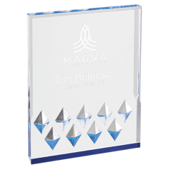 Blue 4" x 6" Diamond Mirage Acrylic