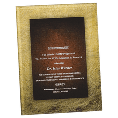 Gold/Burgundy 7 3/4" X 9 3/4"/ Acrylic Art Plaque with Easel/Hanger