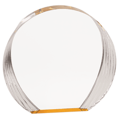Gold 6 1/2" x 6" Round Acrylic