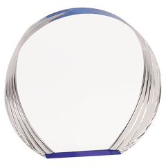 Blue 5 3/8" x 5" Round Acrylic