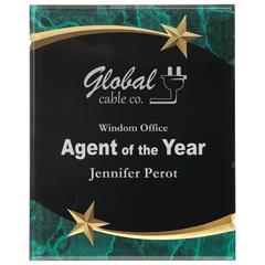 Green 8" x 10" Marble Shooting Star Acrylic Plaque