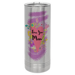 Stainless Steel Polar Camel 22 oz. Sublimatable Skinny Tumbler with Slider Lid