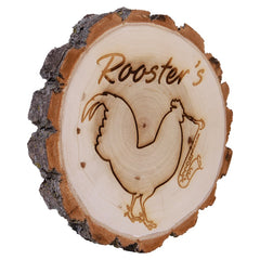 7" Old West Log Cottonwood Plaque