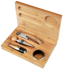 Bamboo 4-Piece Wine Tool Set