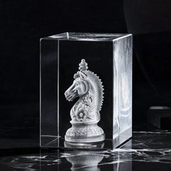 Custom 3D Laser Engraved K9 Crystal Rectangle – 50mm x 50mm x 80mm