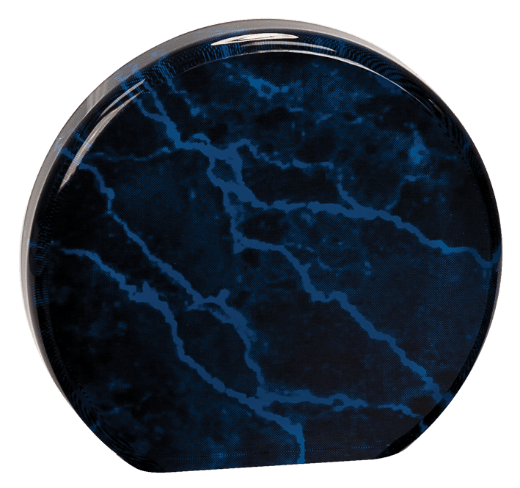 Blue 5 1/2" Marble Acrylic Circle
