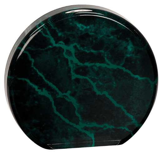 Green 5 1/2" Marble Acrylic Circle