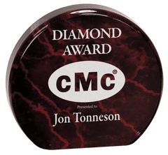 Red 5 1/2" Marble Acrylic Circle