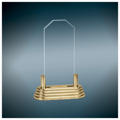6" Clear Peak Pop-In Acrylic with Black Pedestal Base