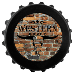 Black Magnetic Bottle-Cap Shaped Bottle Opener