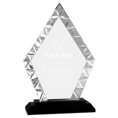 7 1/2" Diamond Accent Glass on Black Base