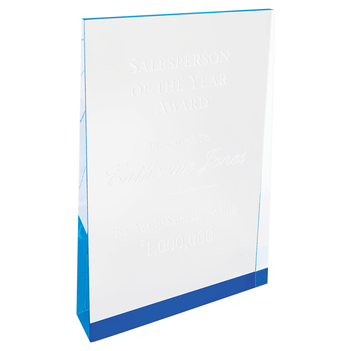 Blue 5" x 8" Acrylic Wedge