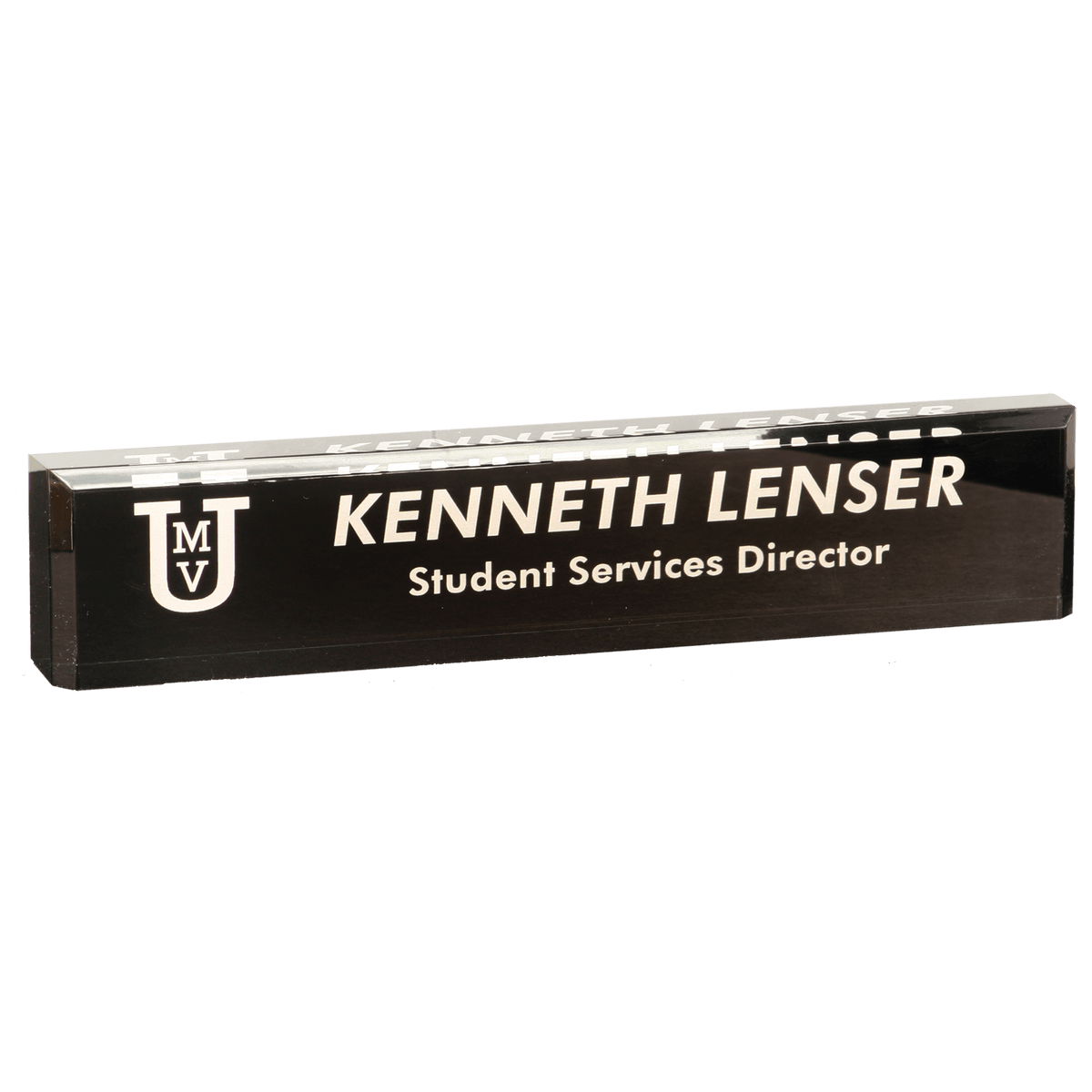 Black 10" x 2" Acrylic Desk Wedge